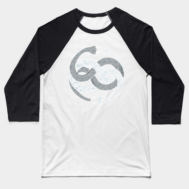 AURYN uroboros. Snake biting it's own tail. Neverending story. Baseball T-Shirt by MugDesignStore